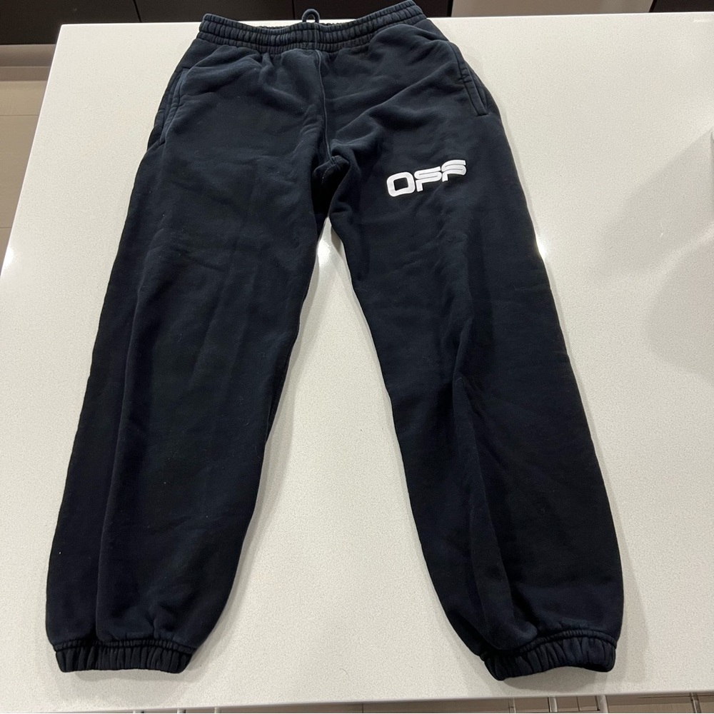 Off white Airport tape sweatpants black